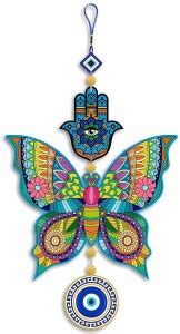 Khatu Crafts Butterfly Evil Eye Wooden Wall Hanging For Home Decor ...