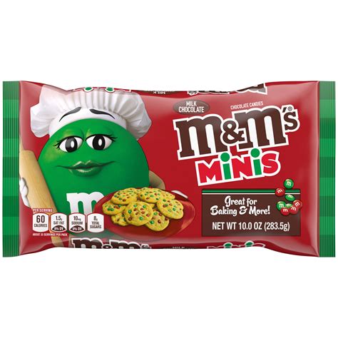 M&M's Minis Milk Chocolate Baking Bits Christmas Candy - 10 oz Bulk ...