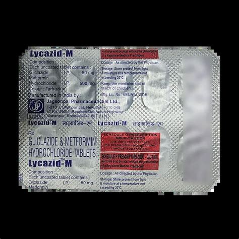 LYCAZID M 80/500MG TABLET 10'S Price, Uses, Side Effects & Substitutes ...