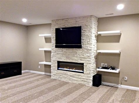 Basement Tv Wall Ideas With Fireplace - Openbasement