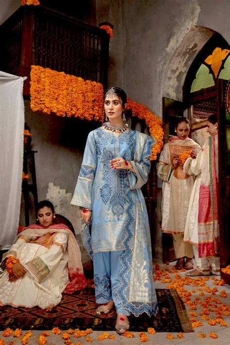 Charizma Signature Embroidered Cambric Jacquard Collection – CJ-01 ...