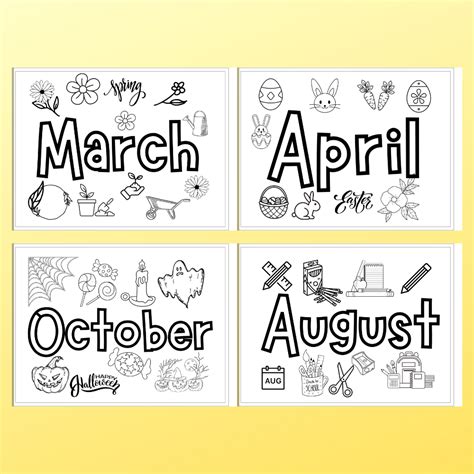 Free Months Of The Year Printable Worksheets