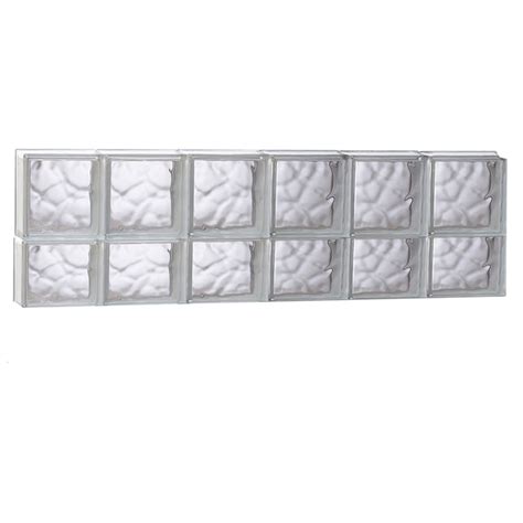 REDI2SET Wavy Glass Frameless Replacement Glass Block Window in the ...