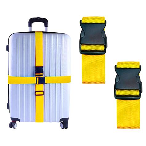 2 Pack Suitcase Belts, Adjustable Luggage Straps, Bright Colors Travel ...