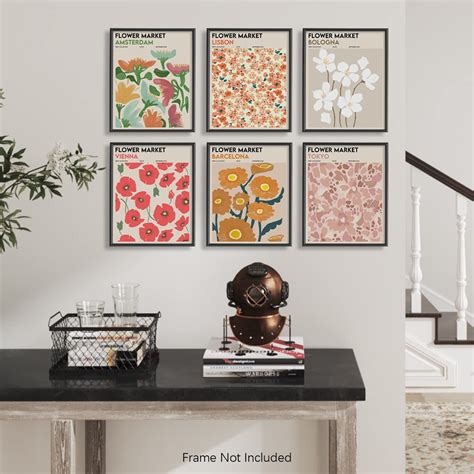 Buy Danish Pastel Art Print - Flower Market Print - Mid Century Modern ...