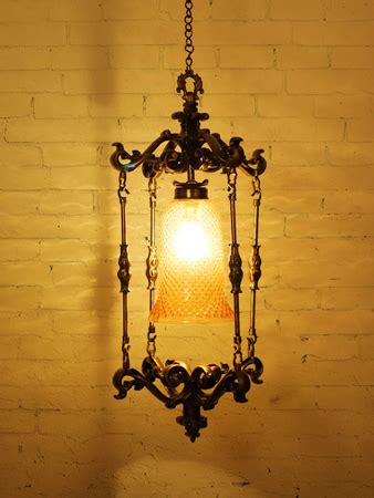 Spanish antique finished small foyer pendant lamp