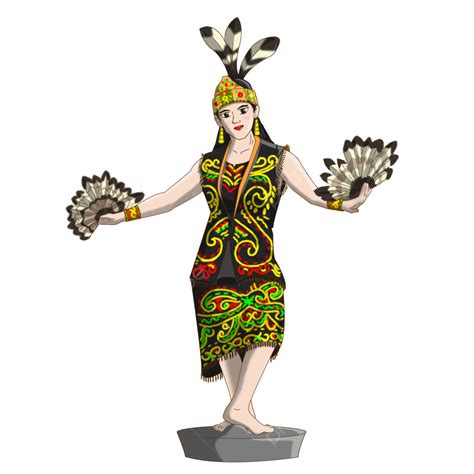 Kalimantan Gong Dance, Traditional, Dance, Dayak PNG Transparent ...