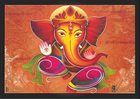 Lord Ganesh Ji Engineered Wood Photo Frame | Pooja Room, Temple/Mandir ...