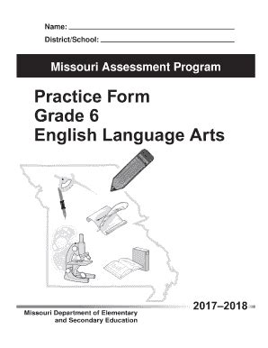 Fillable Online dese mo MAP Grade-Level Assessment Practice Fom ELA ...