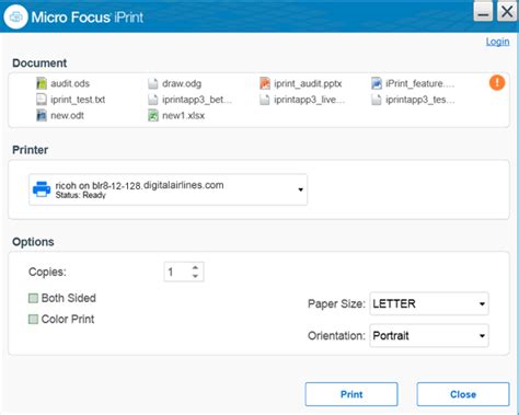 Windows: Context Menu-based Desktop Printing - Micro Focus iPrint ...