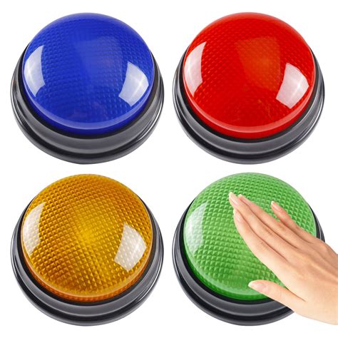Buy IBLESSU 4-Pack Game Buzzers: Interactive Trivia Buzzers for Kids ...