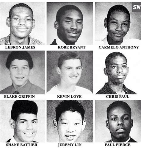 High School Yearbook Pictures of #NBA Players | Lebron james, Kobe ...