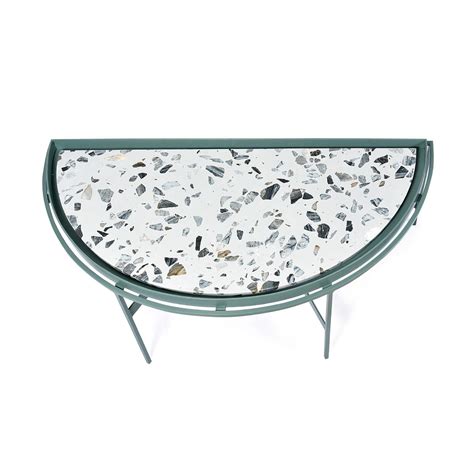 Buy Living With Elan Elan Vera D-Shape Coffee Table Moss Green Online