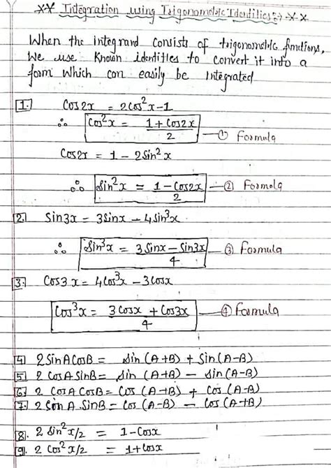 Image result for Integration Using Trig Identities TL Maths