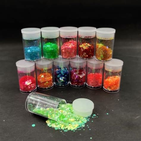 SS Art Land Fluorescent Hexagonal Chunks Glitter Set for Epoxy Resin ...