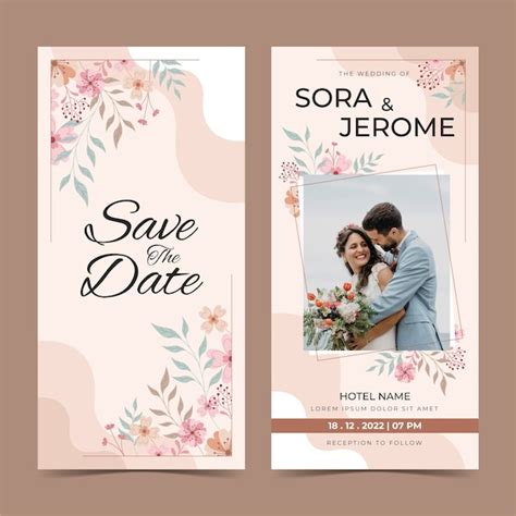 Wedding ceremony vertical banner template | Free Vector