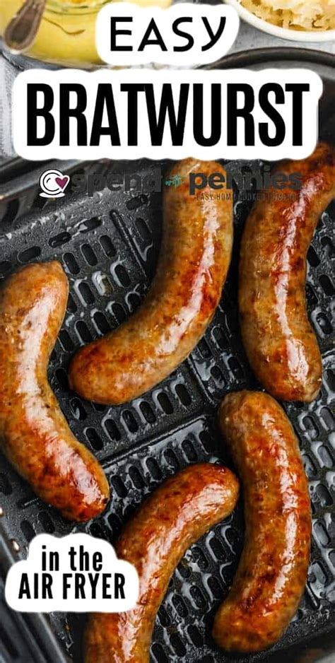 Easy Air Fryer Bratwurst Recipe | Recipe in 2025 | Bratwurst recipes ...