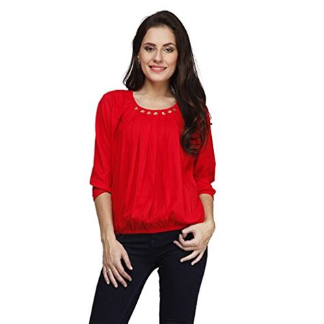 Buy Printemps Women'S Red Tops(Skkt76C-M_Red_Medium) at Amazon.in