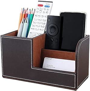 Freshwave Desk Organizer Office Supplies Caddy Pu Leather Multi ...