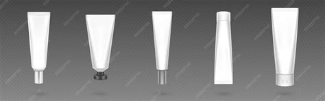 White cosmetic cream tube container mockup vector | Free Vector