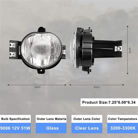 Buy ROXX Fog Lights Sets for 2002-2008 Dodge Ram 1500 4000 / 2002-2009 ...