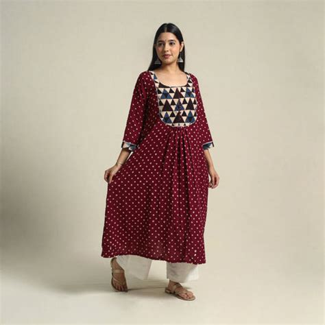 Bandhani Kurtas - Buy Bandhani tie dye Kurta For Women Online | iTokri