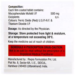 Mofevance 500 Tablet 10 - Uses, Side Effects, Dosage, Price | Truemeds