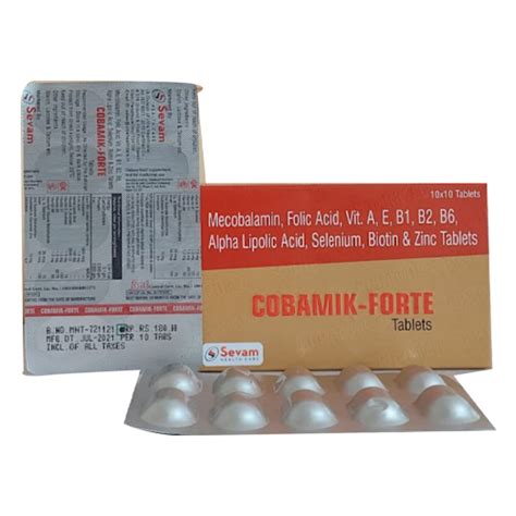 Cobamik forte - Mecobalamin, Folic Acid, Vit. A, E, B1, B2, B6, Alpha ...