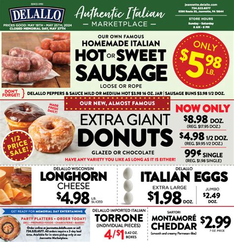 Weekly Italian Marketplace Ad Page 2 - DeLallo Italian Marketplace