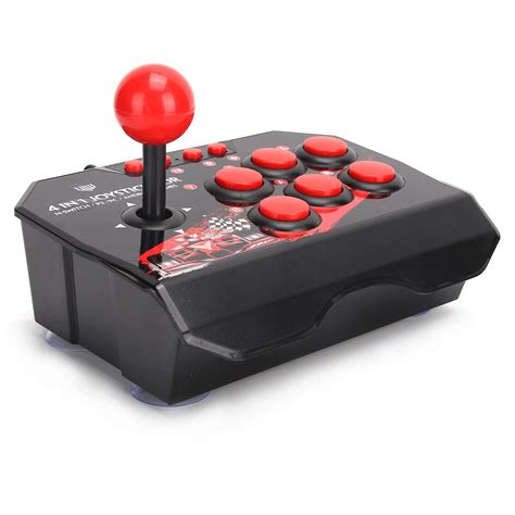 Buy Arcade Joystick, Black Red Arcade Fight Stick Universal Switch/PC ...