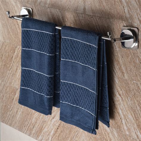 EZ Fix Pastable Towel Bar Hanger for Bathroom & Kitchen - Silver| Towel ...