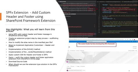 Image result for How to Customize Header Using SPFX Extension