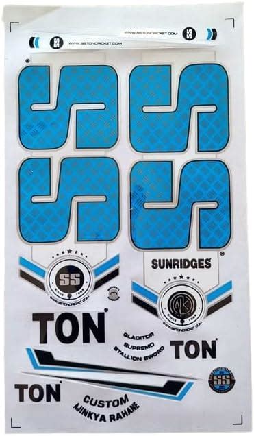 Buy limited edition black & blue super 40 cricket bat sticker Online at ...