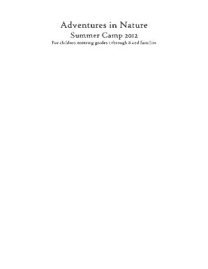 Fillable Online dodgenaturecenter For children entering grades 1 ...