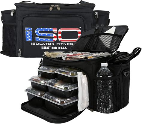 Amazon.com: Meal Prep Lunch Box ISOBAG - Large Insulated 6 Meal Prep ...