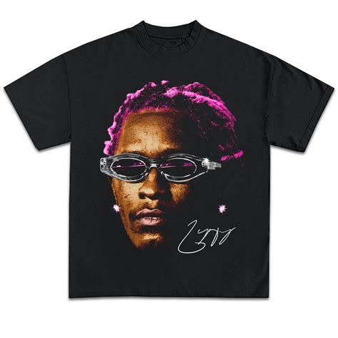 Young Thugs Graphic T-Shirt, Young Thugger Face Pink Hair Vintage 90s ...