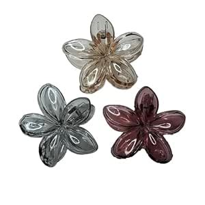 Rabiyacreation Flower Shape Hair Claw Clips Set – Pack of 3 ...