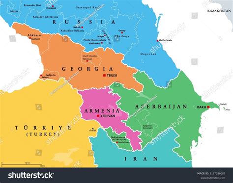 Caucasus Mountain Range Map