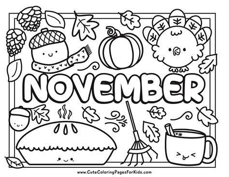 Coloring Page For November