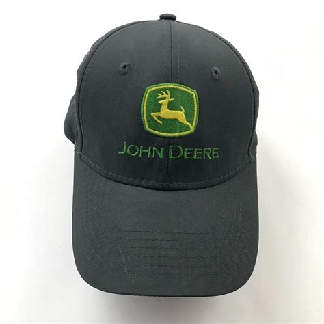 John Deere Hat Cap Strapback Gray Green Yellow... - Depop