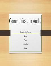 Image result for Communication Audit Questionnaire Examples