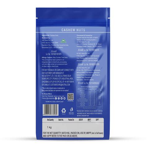 Nutraj Premium Cashew Nuts (Kaju) 1KG (W320)