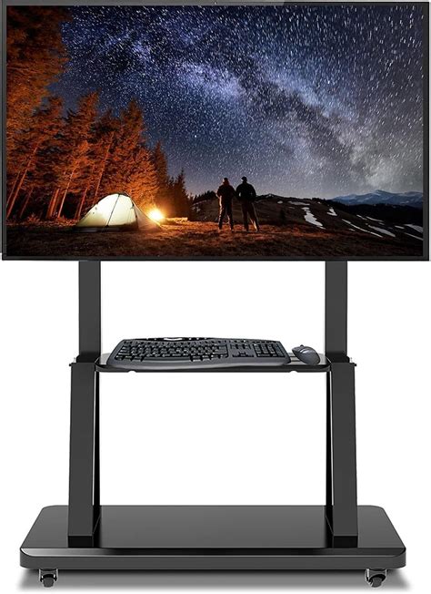 Chulovs NEW Mobile TV Cart with Wheels for 32-70 Inch TV, Heavy Duty Adjustable Height Rolling ...