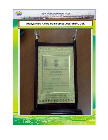 Awards & Certifications | New Mangalore Port Authority