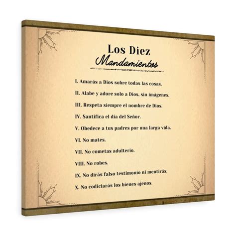 Scripture Walls Los Diez Mandamientos 10 Commandments Spanish Christian ...