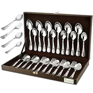 Buy Parage 24 Pieces Premium Stainless Steel Cutlery Set, Home ...