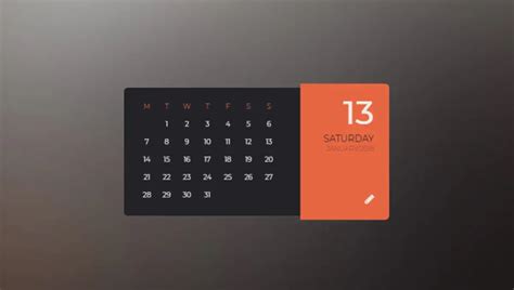 CSS Calendars - Parallax Flipping Calendar example : CSS Mix