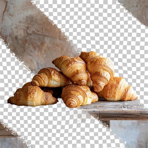 A croissant with a grid of a cross on it | Premium AI-generated PSD