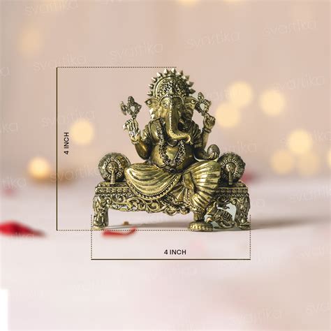 Brass Ganesh Lakshmi Elephant Pair Statue Set | Beautiful Murti Pair G