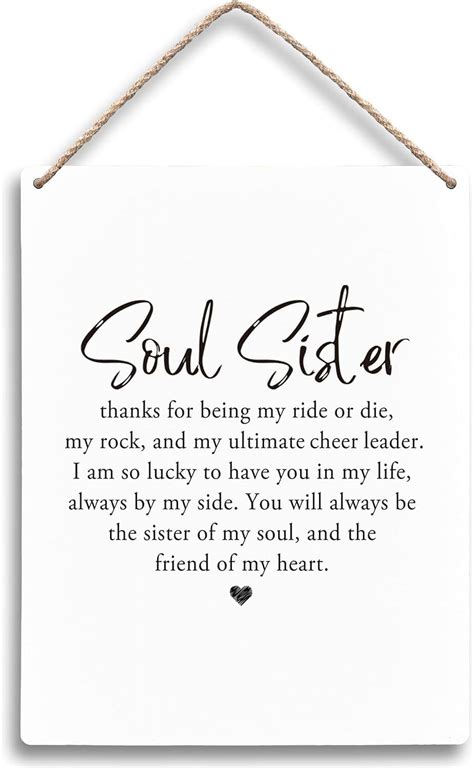 Novelty Soul Sister Definition Wooden Signs, Soul Sister Gifts for ...
